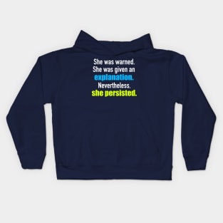 She Persisted Elizabeth Warren 2020 Kids Hoodie